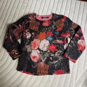 Valabasas floral sweater size XL Boho Cottage Streetwear Vacation Outdoor Nature